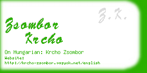 zsombor krcho business card
